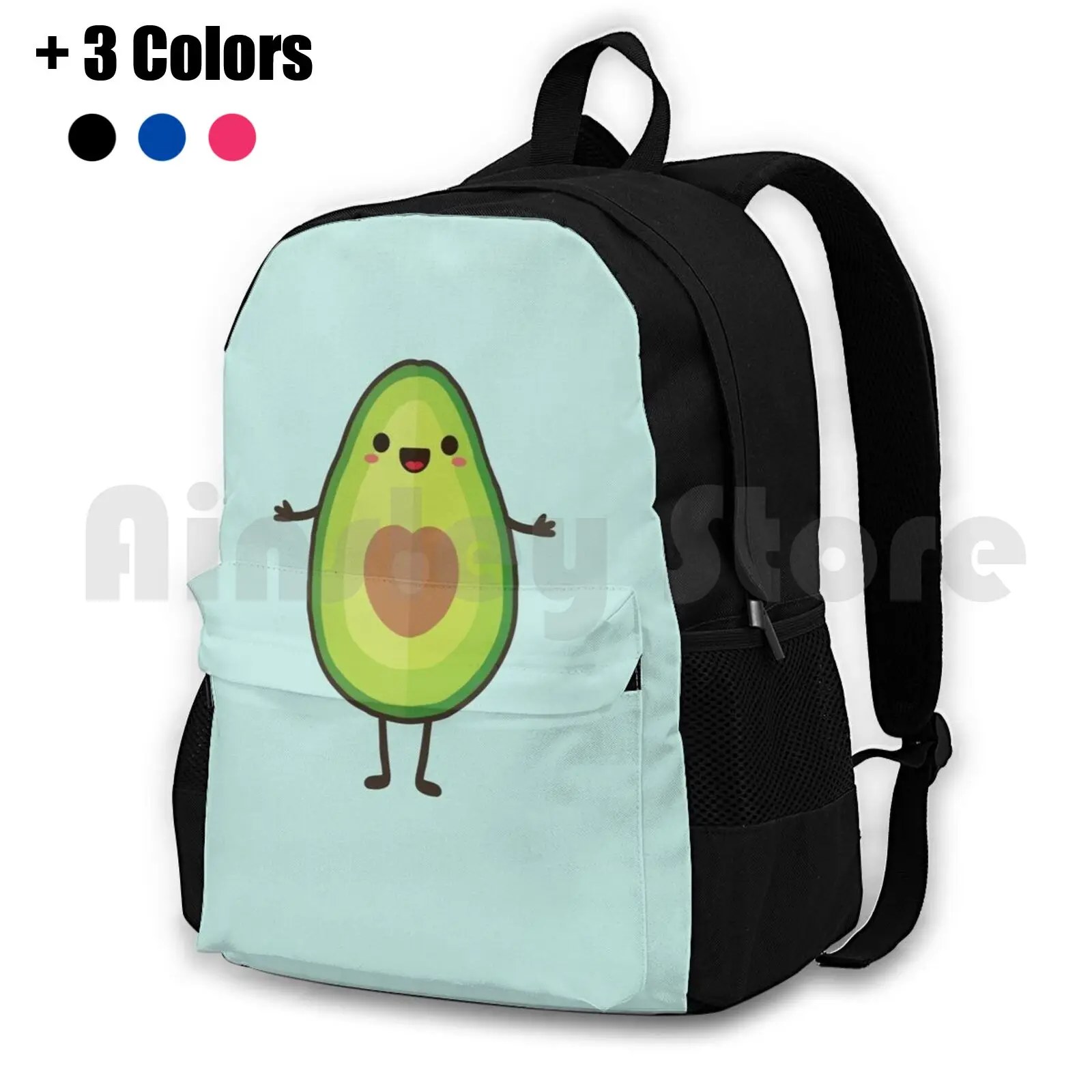 Avo-Cuddle ? Outdoor Hiking Backpack Waterproof Camping Travel Digistickie Daisy Beatrice Avocado Avo Green Heart Love Cuddle