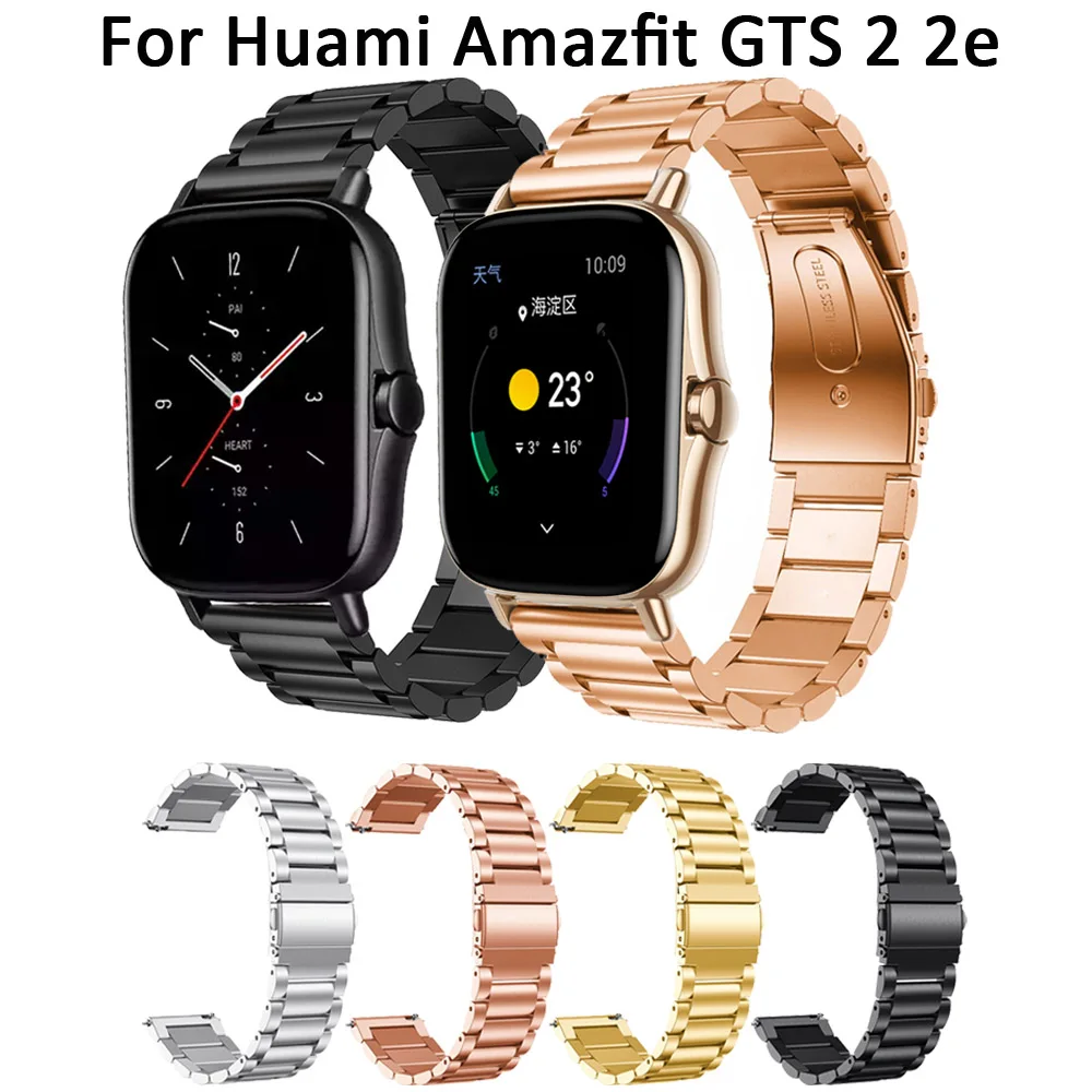 20mm Metal Strap For Xiaomi Huami Amazfit GTS 2 4 mini 2e 3 GTR 42mm Smart Watch Band Amazfit Bip U Pro Stainless steel Bracelet