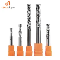 Nén Xay Cắt Đồ Gỗ Lên & Xuống Cắt Hai Flute Xoắn Ốc Carbide Cụ Xay CNC Router Gỗ Cấp Cối Xay Cắt bit