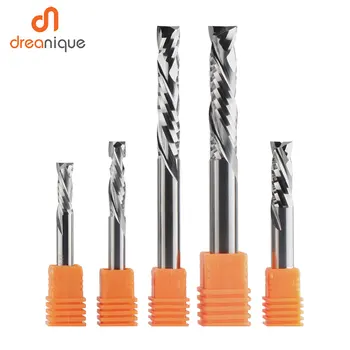 Compression Milling Cutter Woodwork UP & DOWN Cut Two Flutes Spiral Carbide Milling Tool…