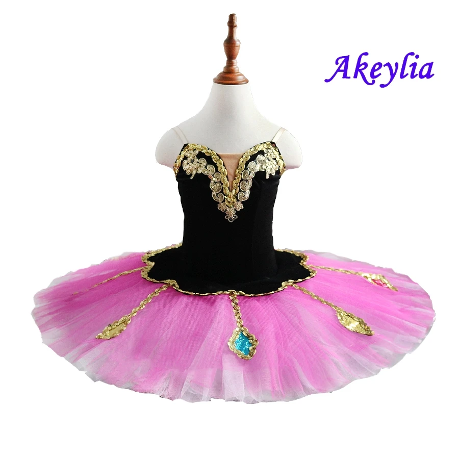 Tutú de Ballet profesional para la Bella Durmiente chica rosa para mujeres escénicas tutú de Ballet en forma de panqueque Tutus para niños o bebés