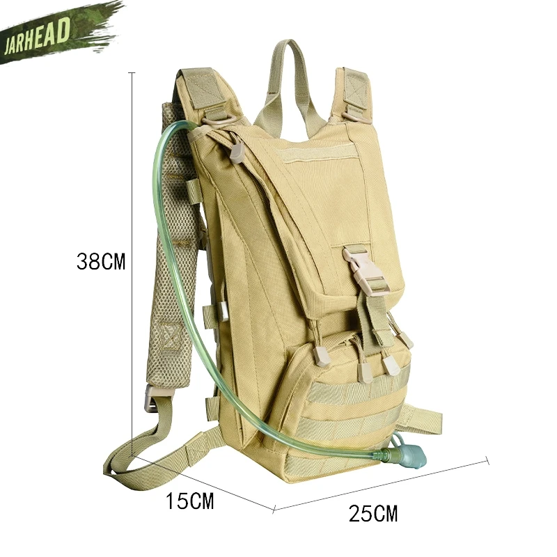 Bolsa de agua de camuflaje militar, mochila de hidratación para deportes, Camel táctico, acampada, bicicleta, 2,5l/3L