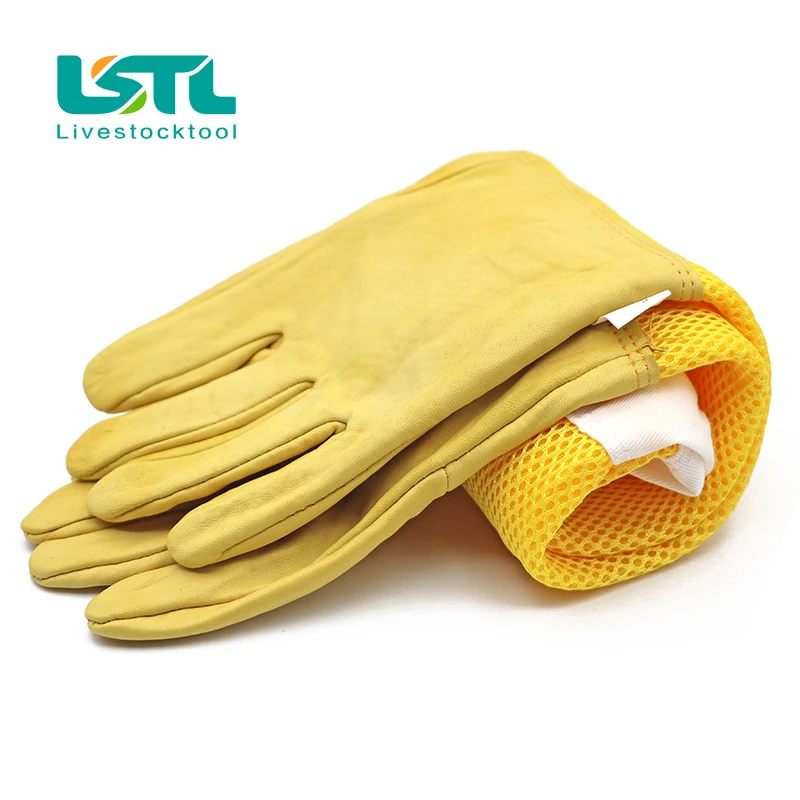 Guantes de piel de oveja para apicultura profesional, antipicaduras de abejas, herramientas de apicultura, 1 par