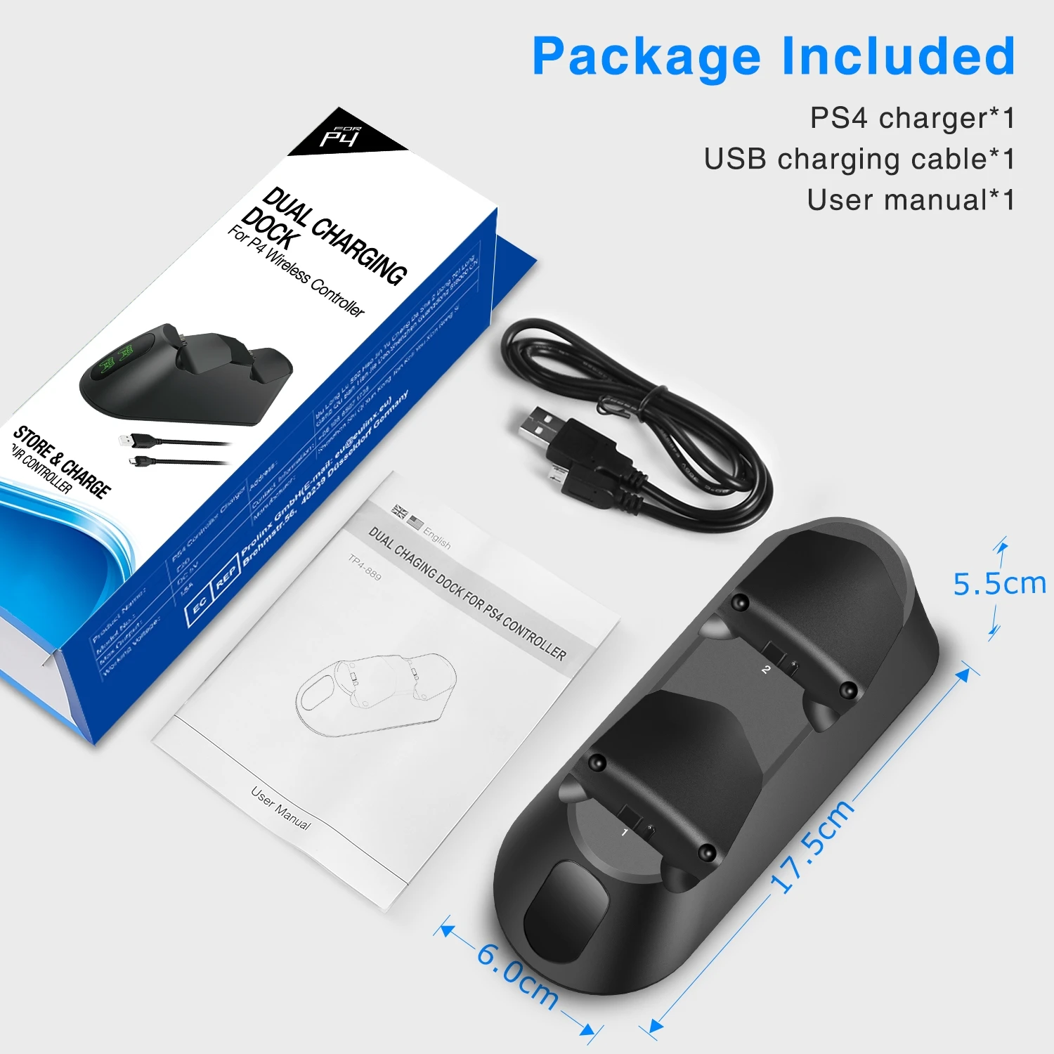 وحدة تحكم BEBONCOOL شاحن حوض محطة ل PS4 Dualsense شحن سريع حامل ل بلاي ستيشن 4/PS4 سليم/PS4 برو تحكم