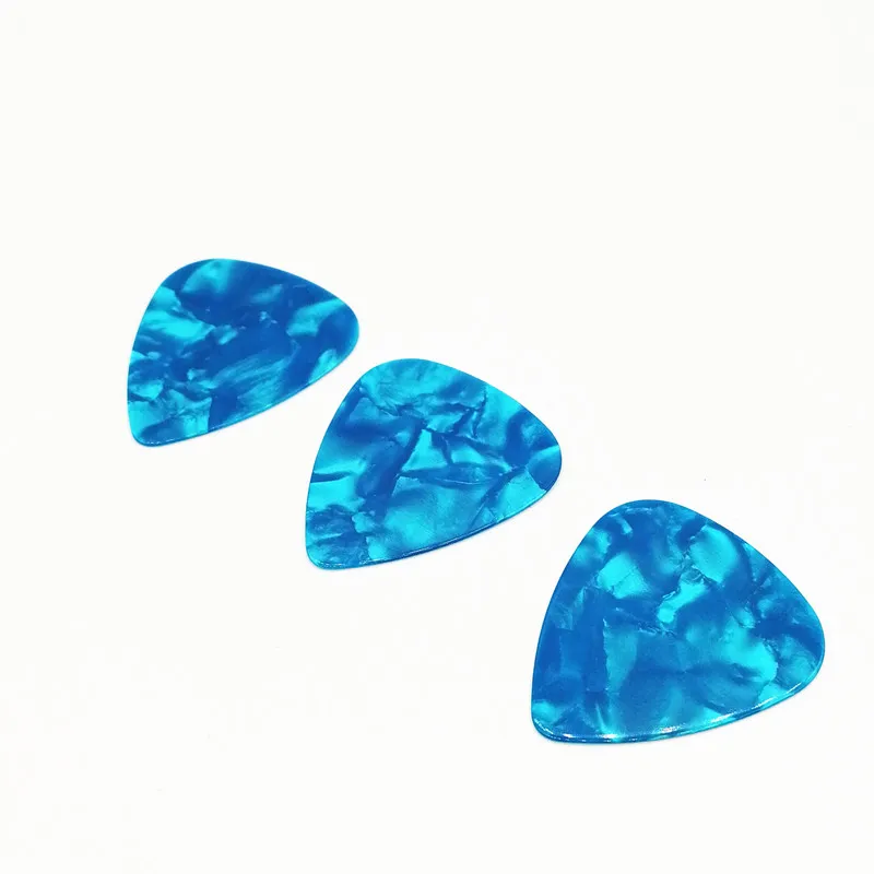 Plain Pearloid Light Blue Guitar Picks, Blank Sky Blue Guitar Plectrum, Thin, Medium, Heavy Thickness, 200Pcs