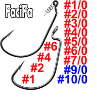 20pcs Wide Gap Worm Fishing Hooks Jig Crank Big Bass Hook Black High Carbon Steel Crank Barbed Hook for Soft Fishing Lure
