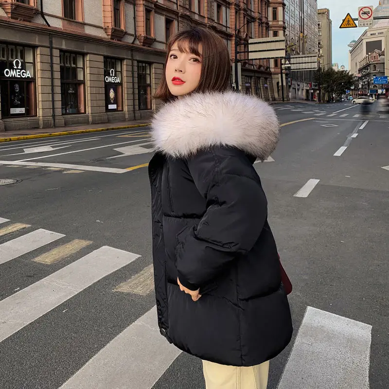 

Women Jacket Women Hooded Fur Collar Women Parkas Thick Women Coats and Jacket Loose Winter Bread Coat Plus Size Parkas Femenina