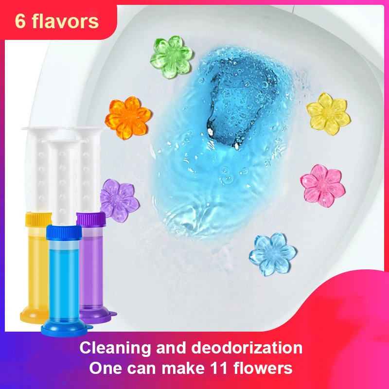 Flower Aromatic Toilet Gel Toilet Deodorant Cleaner Toilet Fragrance Remove Odors Leave No Traces 11 Flowers Home Cleaning Tools