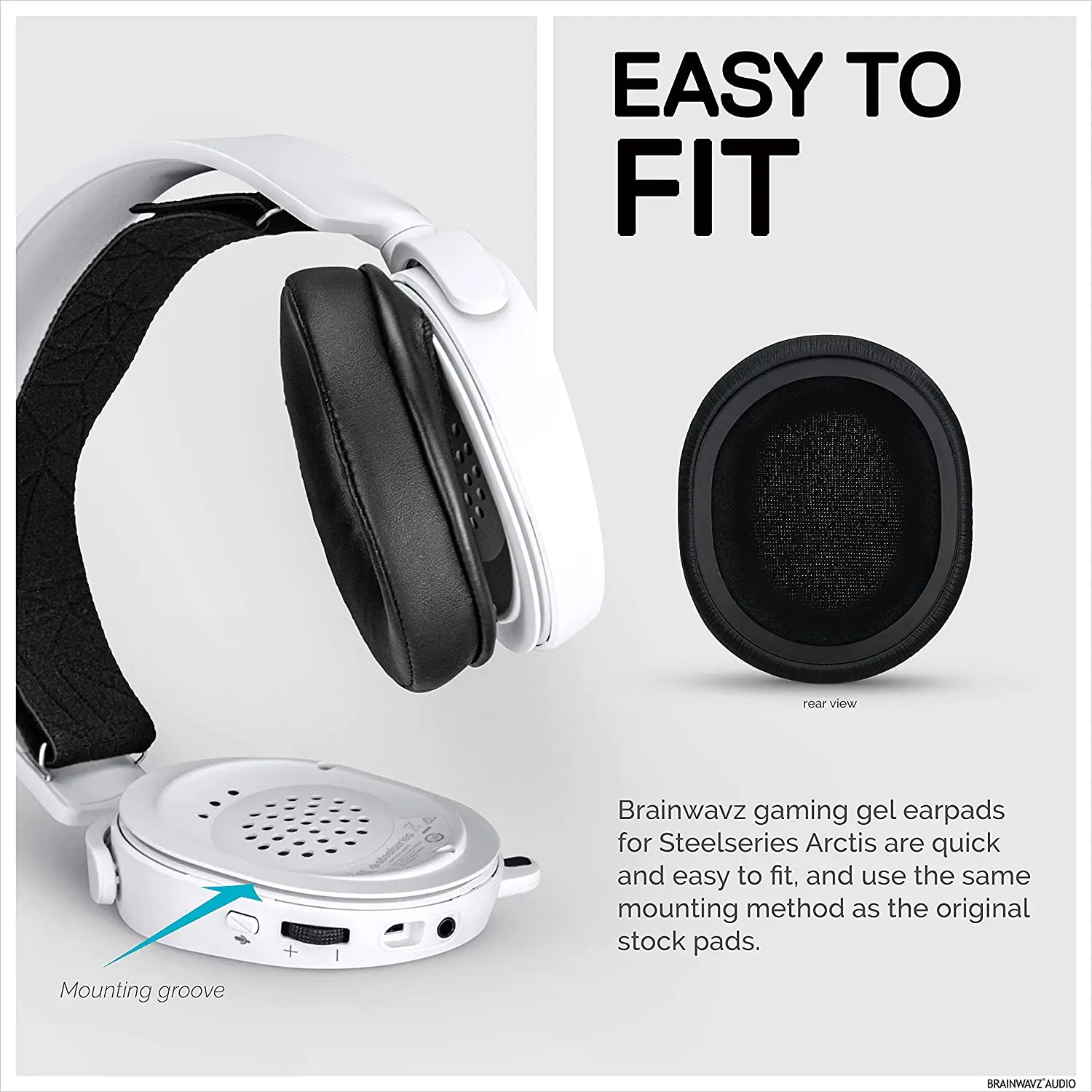 Enhanced Gaming แผ่นรองหูฟังสำหรับ Steelseries Arctis, Enhanced Gel & โฟมจำรูปสำหรับ Comfort & Cooling,ออกแบบ