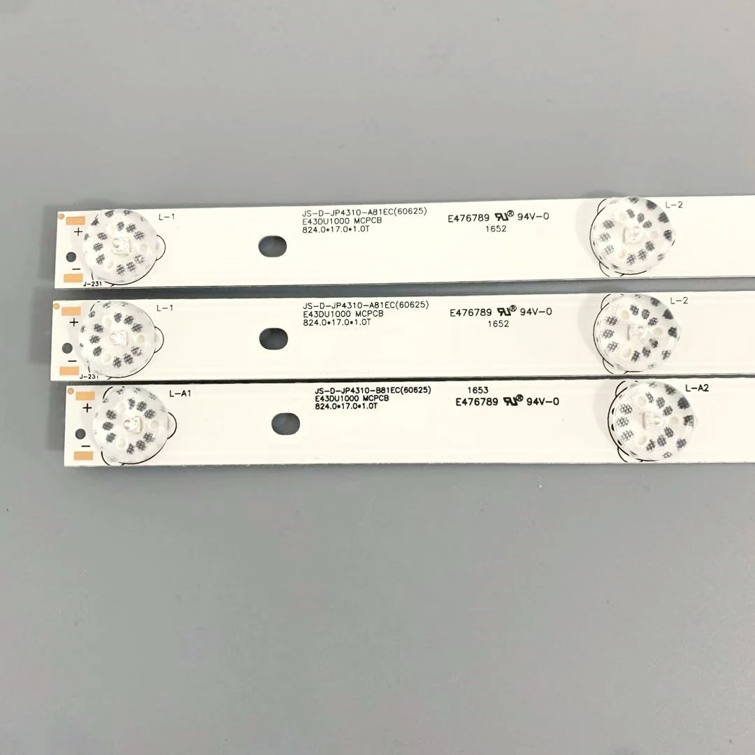 3PCS LED backlight strip lamp for akai 43 inch TV JS-D-JP4310-A81EC JS-D-JP4310-B81EC E43DU1000 MCPCB