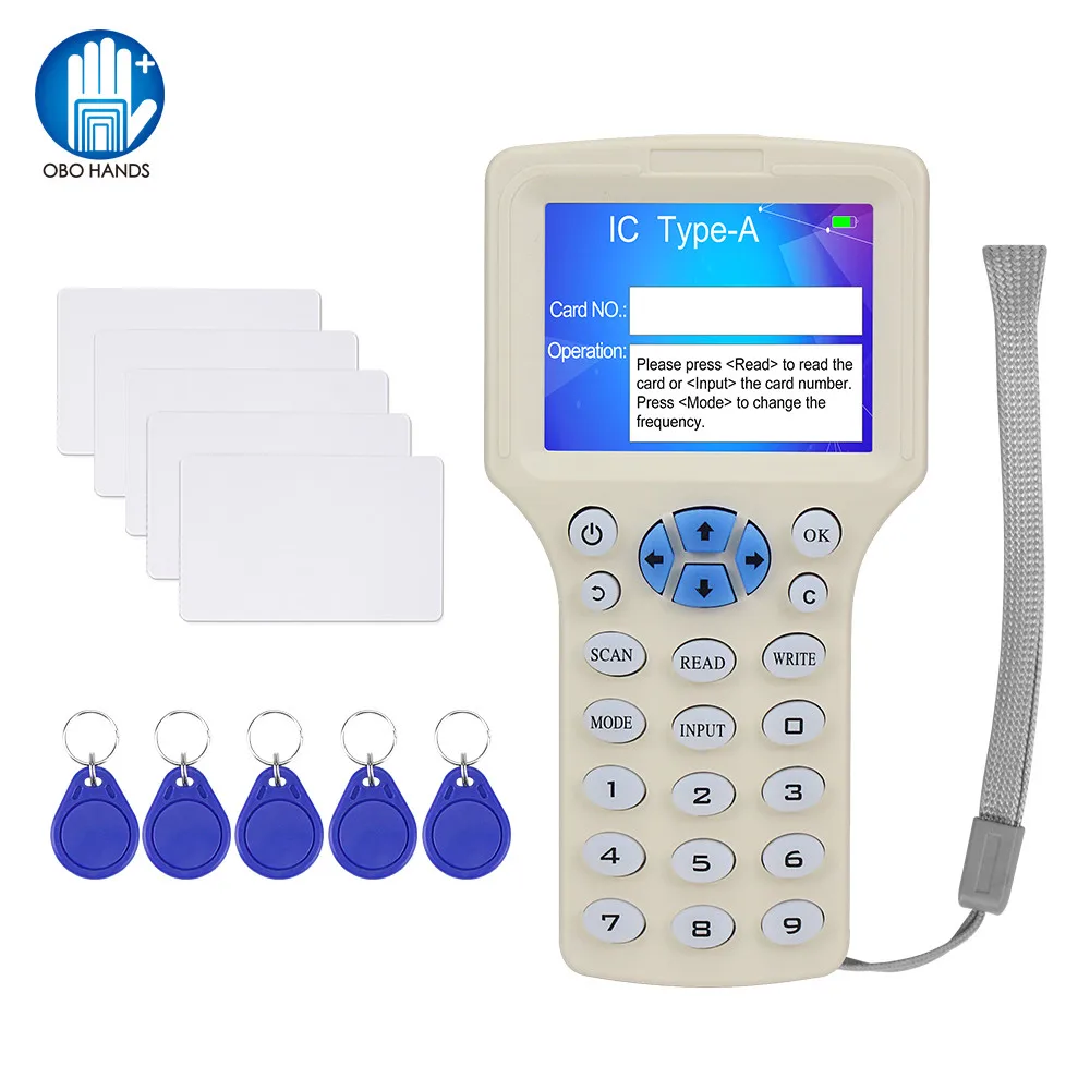 RFID Duplicator 125KHz Key Card Copier RFID Super Featured Smart Card Reader 13.56MHz Encrypted Programmer USB UID / T5577