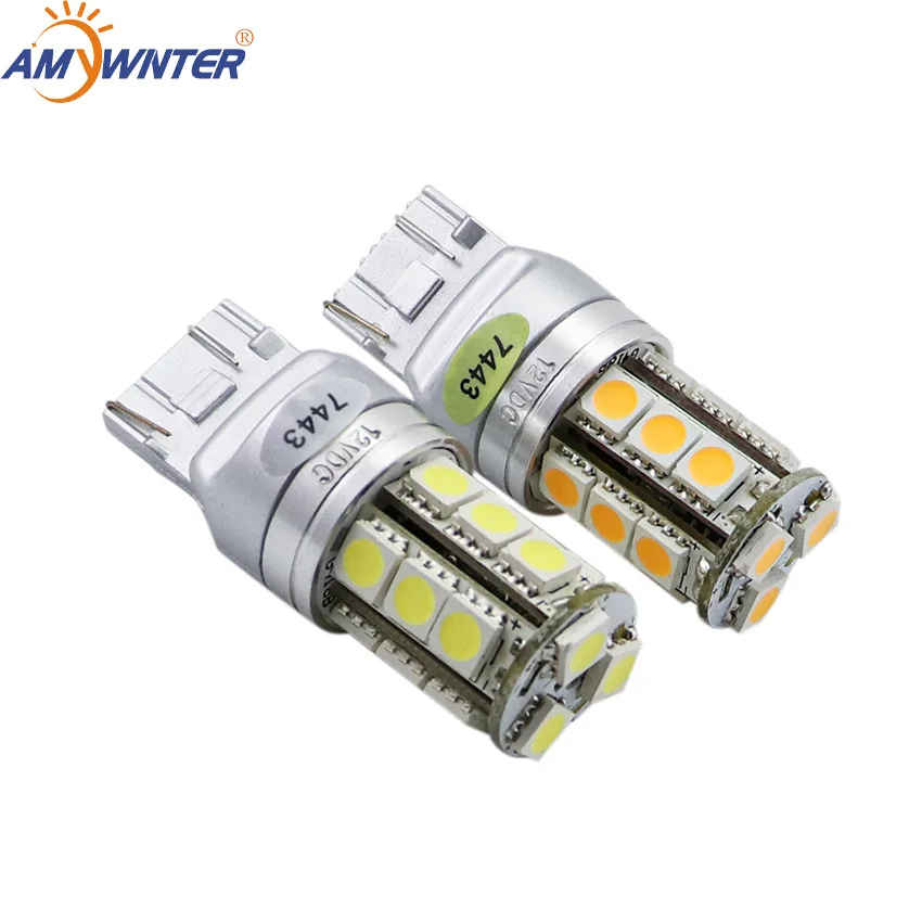 Amywnter T20 W21/5w 12v W16w 7443 Led Dual Light Function Wy21w Yellow White Auto Brake Bulbs Red Car Source