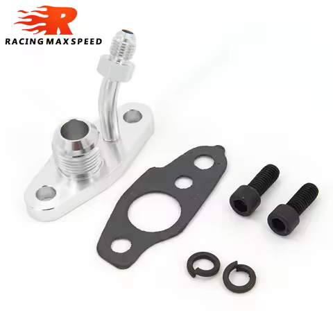 Turbo Oil Return Feed &amp; Drain Flange for Toyota CT20 CT26 Turbochargers, 4AN &amp; 10AN Fittings, Durable Car Performance Accessorie