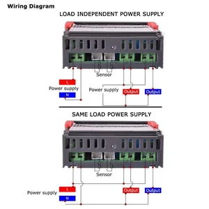 Double digital temperature controller, thermoregulator, thermostat with refrigerator heater, two output relay, 12V, 24V, 220V, STC-3008 10 Main Thermostat Sales for Hoker - №2
