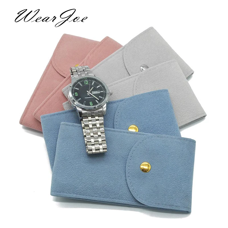 

Бархатная сумка для хранения часов, органайзер с защелкой для подарков, ювелирных изделий, портативный защитный карман для часов