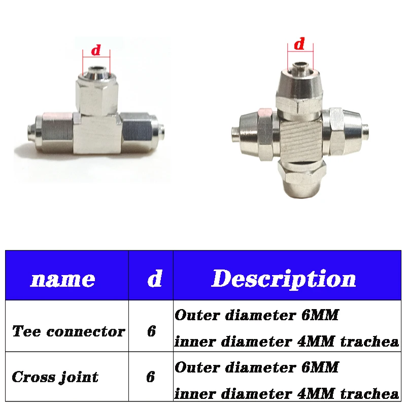 4 * 6mm Aquarium CO2 air connection valve multiple diverter CO2 system accessories air pipe stainless steel multiple diverter