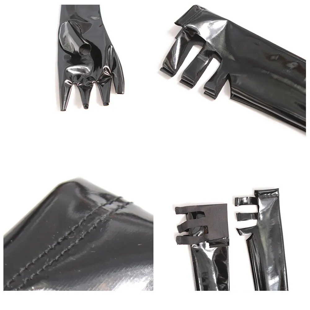 Gants en Latex Évidés pour Femme, MitPVC Brcorporelle, Demi-Longth Doigt, Punk, Hip-pop, Jazz, Tenue, Cosplay, Costumes, Accessoire F35