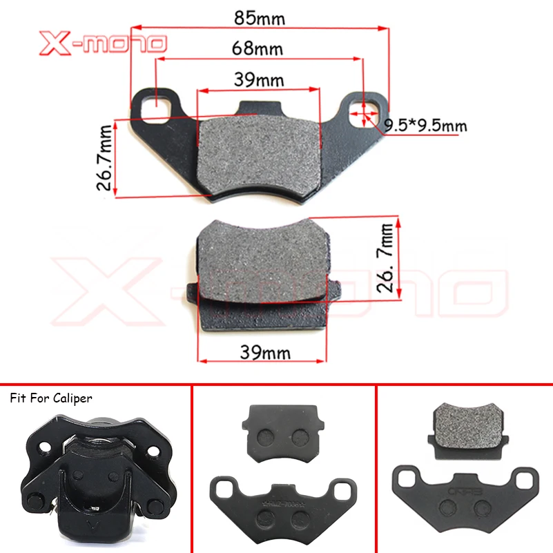 Plaquettes de frein hydrauliques avant et arrière, plaquettes de frein 50cc - 250cc RL facades Go Kart le plus chinois D343 Pit Bike scooter