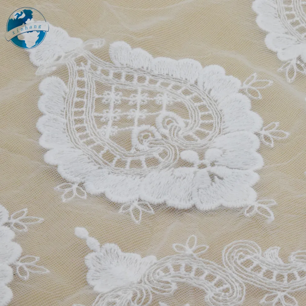 33cm Big Wide Cotton Embroidery Lace Edges Appliques Dress Lace Ribbon Guipure Diy Trim Wedding Garment Accessories#4009