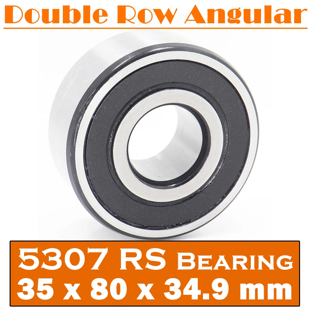 5307 2RS Bearing 35*80*34.9 mm ( 1 PC ) Axial Double Row Angular Contact 5307RS 3307 2RS 3056307 Ball Bearings