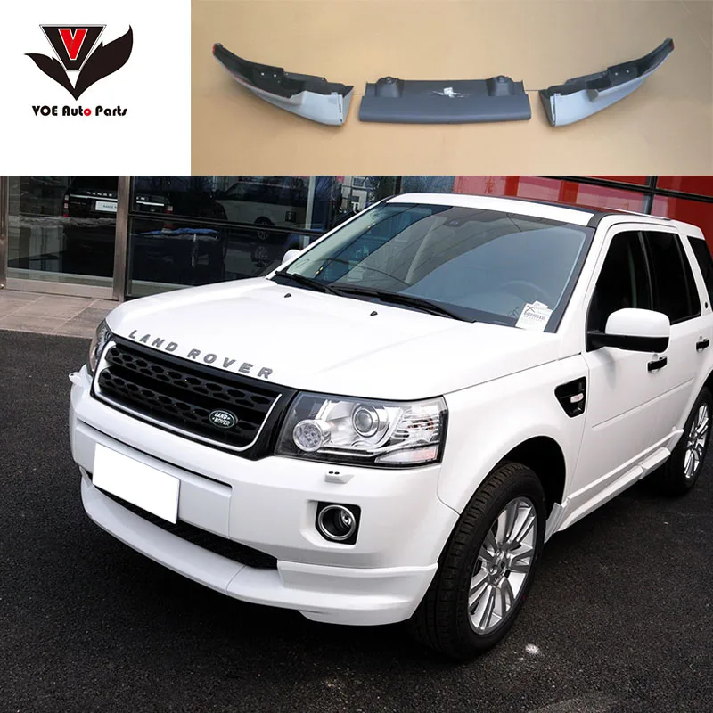 3PCS/Set Freelander 2 Plastic Unpainted Car Front Bumper Lip for Land Rover Freelander 2 2010-2016