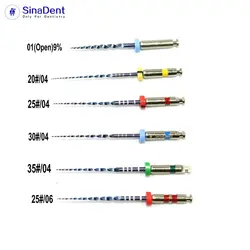 Limas endodónticas dentales 04 06 cónicas Pro azul Flexible 25mm 21mm tratamiento de activación por calor surtido para Canal radicular