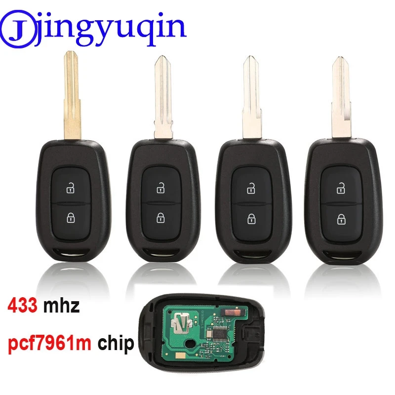 jingyuqin zdalny kluczyk samochodowy 433MHz do Renault Sandero Dacia Logan Lodgy Dokker Duster z chipem PCF7961M HITAG AES Blade