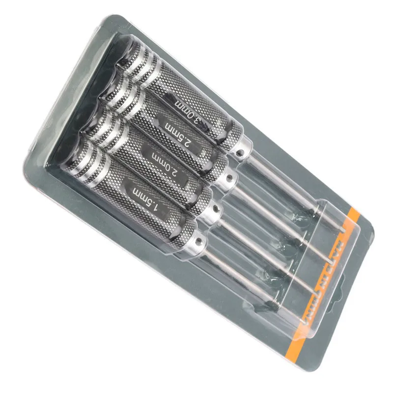 4 stücke Hex Schraubendreher Tool Kit 1,5/2,0/2,5/3,0mm Schwarz Reparatur Hand Tool Set Top qualität