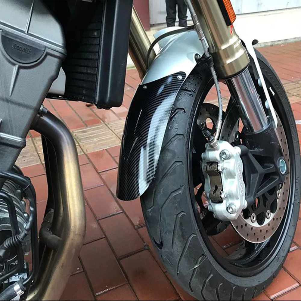 Motorcycle Universal Carbon Front Rear Mudguards Splash Extension Pad Wheel Fenders For Honda Yamaha Chopper Scooter Dirt Bikes