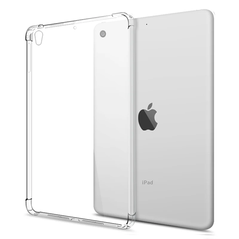 Shockproof Silicone Case For iPad 10.2'' 2021 2020 2019 iPad 7 8 9 th Gen 10.2 TPU Flexible Bumper Clear Transparent Back Cover