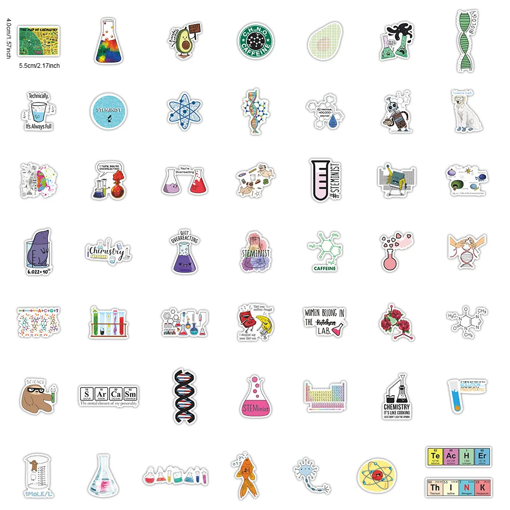 10/30/50PCS Chemistry Laboratory Stickers For Waterproof Decal Laptop Motorcycle Luggage Snowboard Fridge Phone Car Sticker