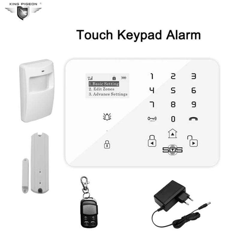 

Wireless GSM 3G Alarm System For Home Security System Touch Keypad Burglar With PIR Motion Sensor Door Detector K9