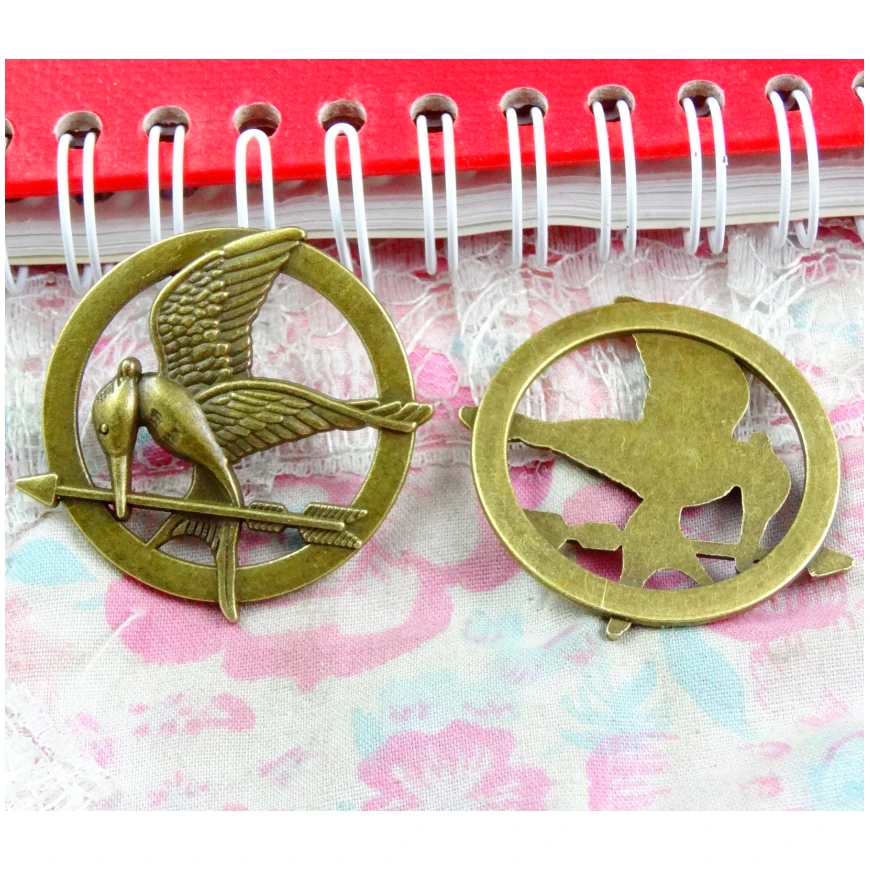 10 PCS 39*35MM Antique Bronze Plated Bird Charms Pendants for Diy Necklace Jewelry