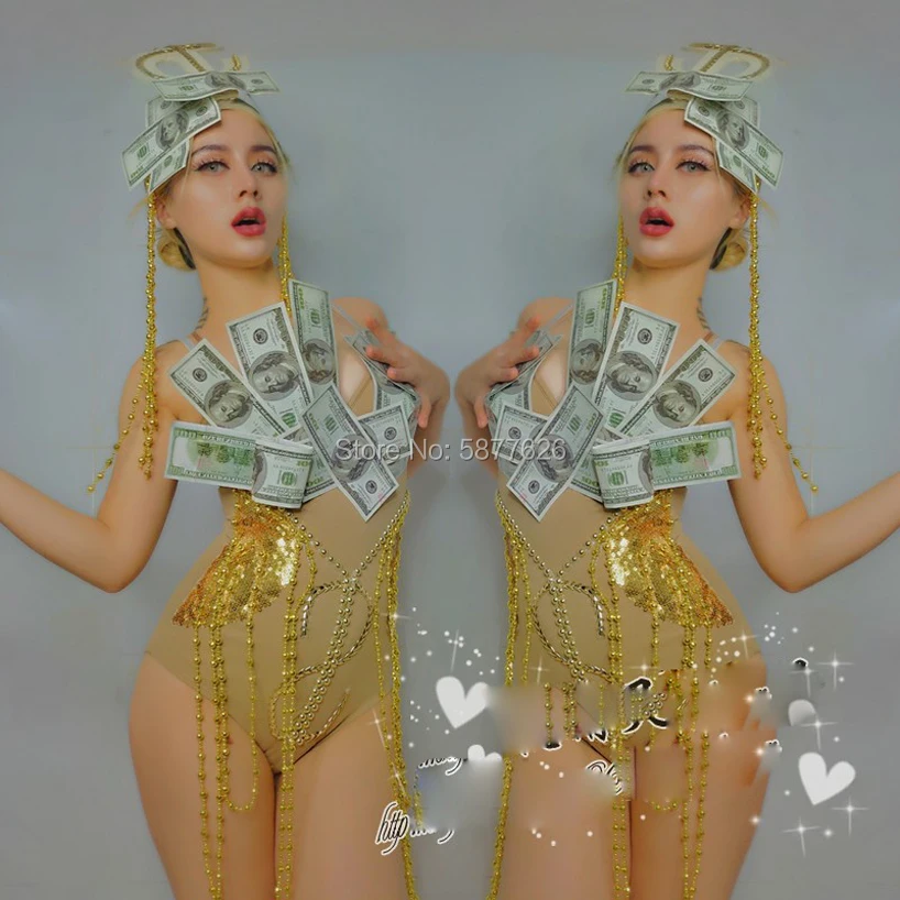 Dollar COSPLAY clothes art design bar singer dj gogo ds dance team event theme party costume