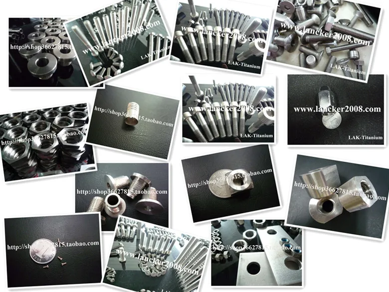 طلب العملاء سبائك التيتانيوم برغي مخصص/البراغي M4 M5 M6 M8 M10 M12 M8x30 للسيارات/دراجة سيارة Gr5