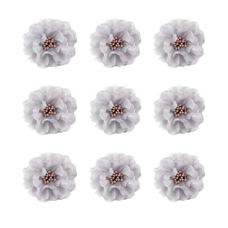 10PCS Chiffon Flowers Boutique hair accessories DIY Flower Headwear Fashion Accessory Hair Flowers No Hair Clip for headband