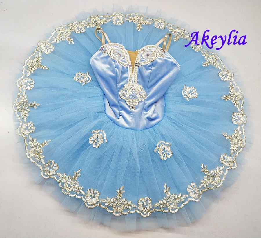 

Sky blue Pre-professional Ballet tutu Dance costume Adult Pancake tutu with Leotard for Girls Ballet Dress Women Tutu royal blue