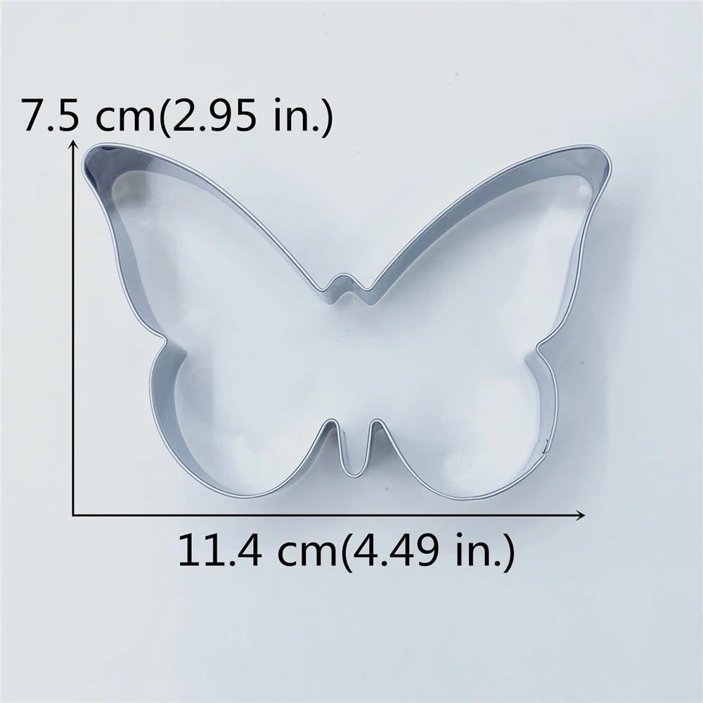 KENIAO Spring Butterfly Cookie Cutter - 11.4 cm - Mother\'s Day Easter Biscuit Fondant Bread Mold - Stainless Steel