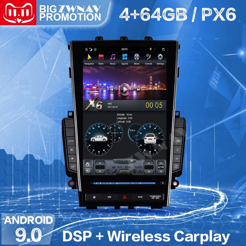 

64G Tesla Screen Carplay для 2015, 2016, 2017, 2018, Infinti Q50L, Android плеер, автомобильное аудио, стерео, GPS, навигатор, Магнитола, головное устройство