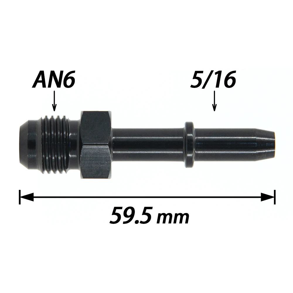 

Quick Connect AN6 6AN AN-6 AN6 To 5/16" To 3/8" Male For LS LS1 LS3 EFI Fuel Line Rail Fitting Adapter Black Color