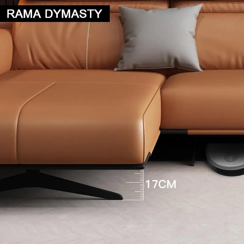 Rama dynastia salon skórzana Sofa główna włoska Sofa meblowa