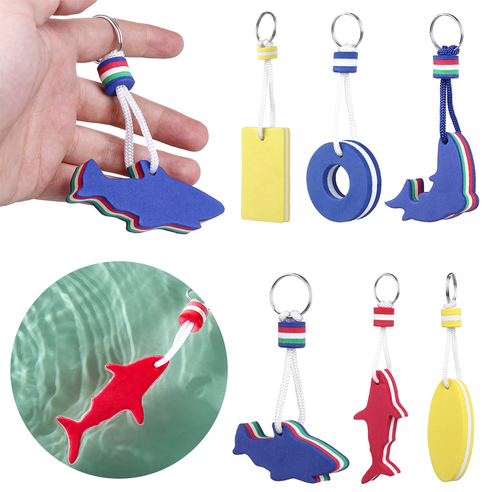 Multi-shape Yachting Accessories Rowing Inflatable Boats Key Pendant Pool Parts Sailing Fishing Keyring Water Floating Keychain