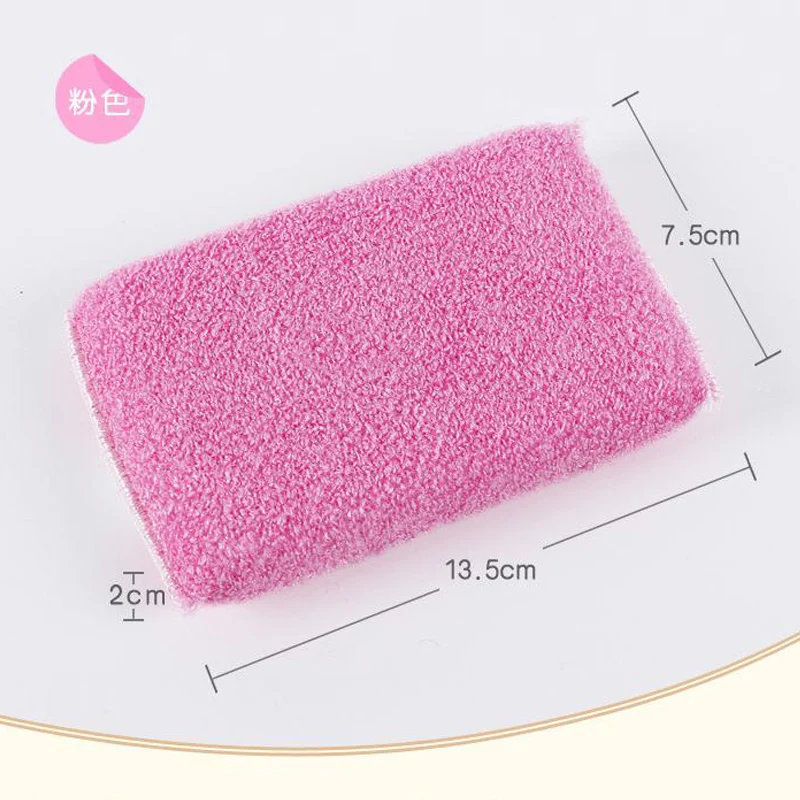 200pcs/lot ANTI-GREASY bamboo fiber wrap sponge washing dish brush,magic multi-function wipping/cleaning sponge