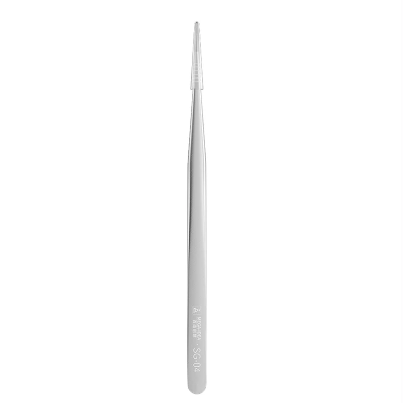 QIANLI – pince à épiler Non magnétique à pointe pôle, en acier inoxydable, pour Clip de réparation de téléphone portable, outil à vis à fil volant, SG04, MEGA-IDEA