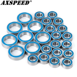 Zestaw łożysk AXSPEED 25PCS 10x15x4mm 5x10x4mm dla Redcat Gen7 Pro Sport Everest 10 gąsienica RC niebieskie części łożysk