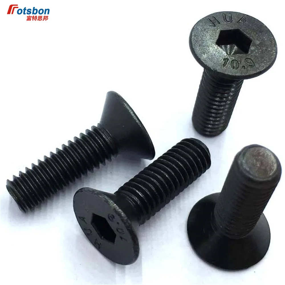 M5/M6 Flat Head Hexagon Socket Screws Hex Countersunk Vis Allen Black Studs Parafuso Bolts Tornillos Schroeven Vida Viti DIN7991