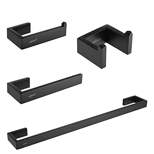 Bathroom Hardware Accessories Set Wall Mounted Towel Bar Towel Rack Towel Rack Robe Hook Toilet Paper Rack, Stain