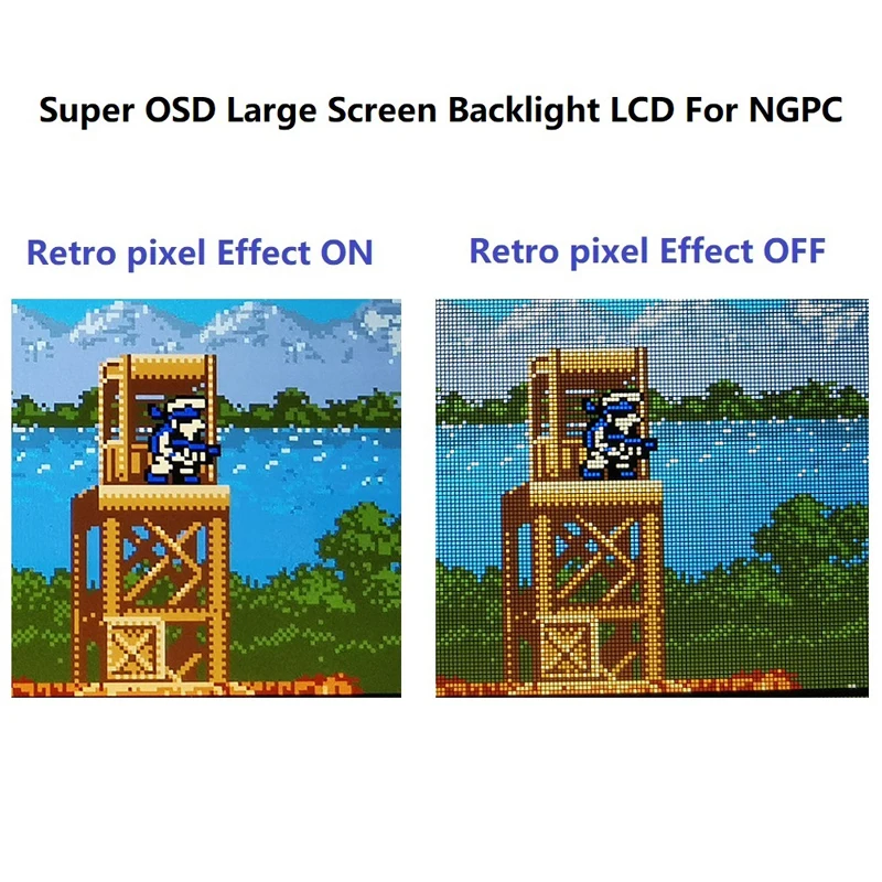 Newest Retro Pixel Super OSD DIY Coloful Large Screen LCD display For NGPC Backlight LCD For NEOGEO Pocket Color Game Console