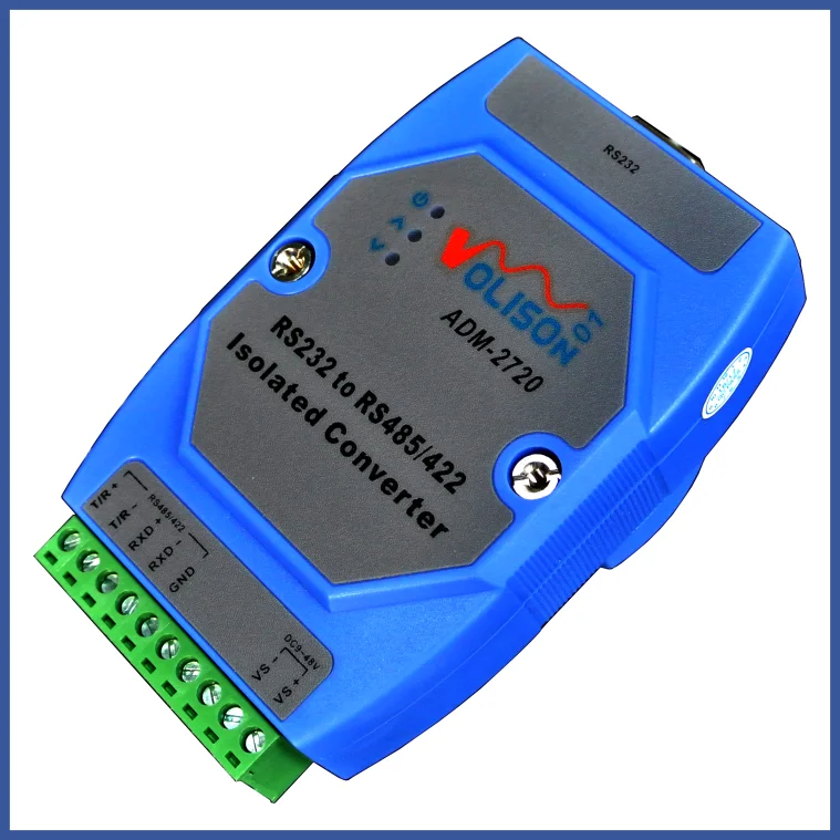 Convertitore isolato da RS232 a RS485 convertitore attivo da RS232 a RS485 installazione su guida di protezione contro i fulmini