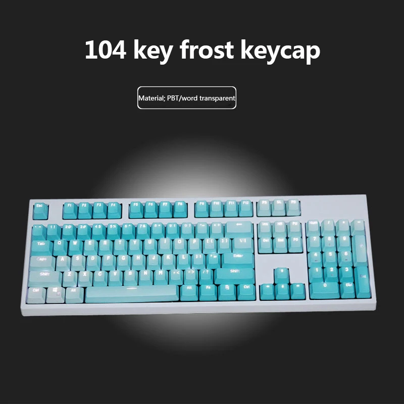 Word การเจาะย้อม Keycap 104PBT วัสดุโปร่งใส